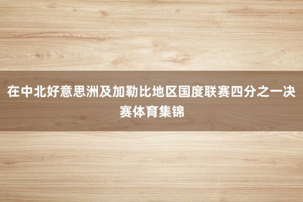 在中北好意思洲及加勒比地区国度联赛四分之一决赛体育集锦