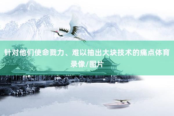 针对他们使命戮力、难以抽出大块技术的痛点体育录像/图片