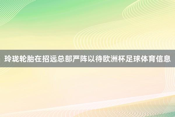 玲珑轮胎在招远总部严阵以待欧洲杯足球体育信息